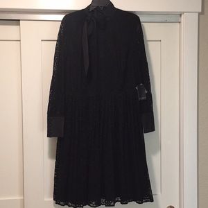 Eloquii Black Lace Bow Collar Dress